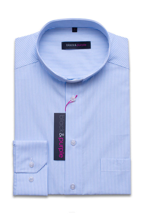 Frimärksskjorta randig 80% bomull, herr