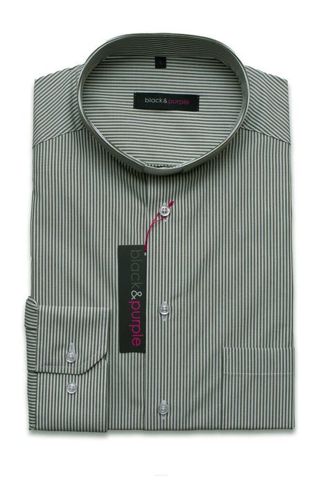 Frimärksskjorta randig 80% bomull, herr