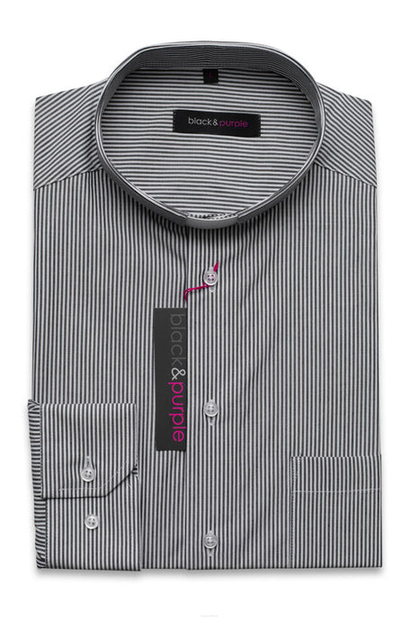 Frimärksskjorta randig 80% bomull, herr