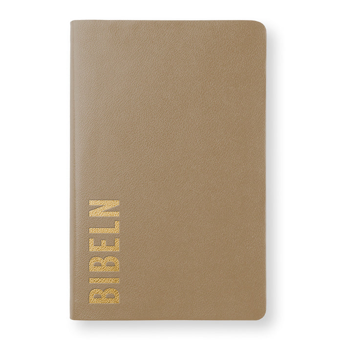 Bibel 2026, slim, bonded leather, brun, guldsnitt