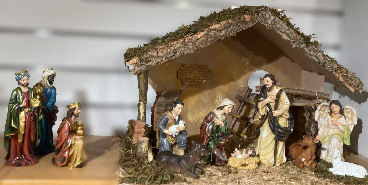 Julkrubba, 11 figurer, 20 cm