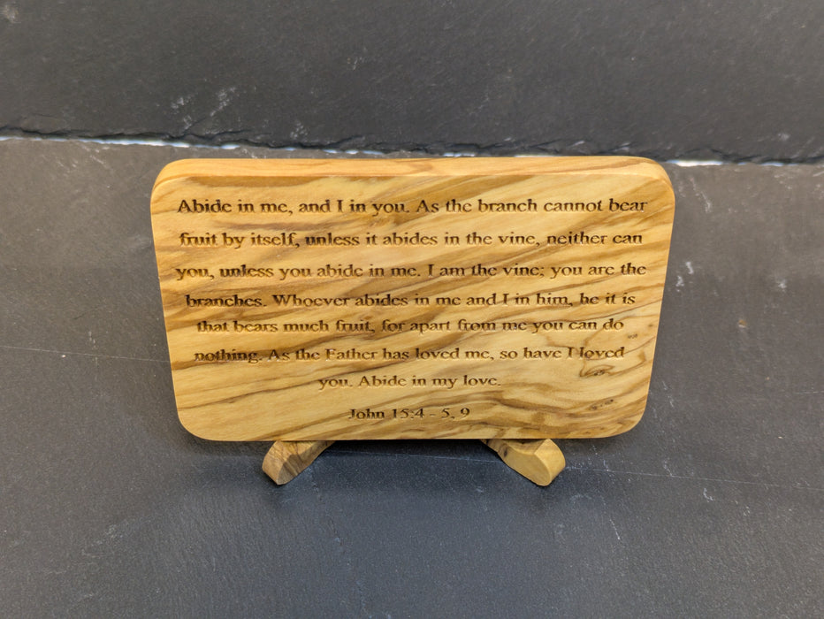 Minnesvers-plakat i Olivträ - Joh 4:13-14