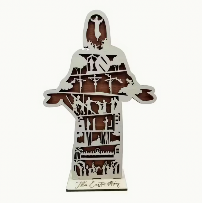 Jesusfigur Easter Story, trä