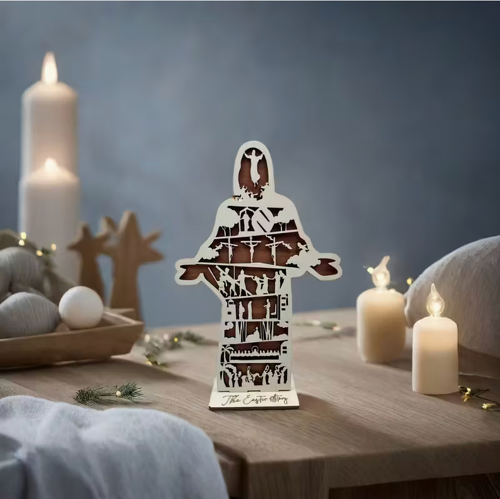 Jesusfigur Easter Story, trä