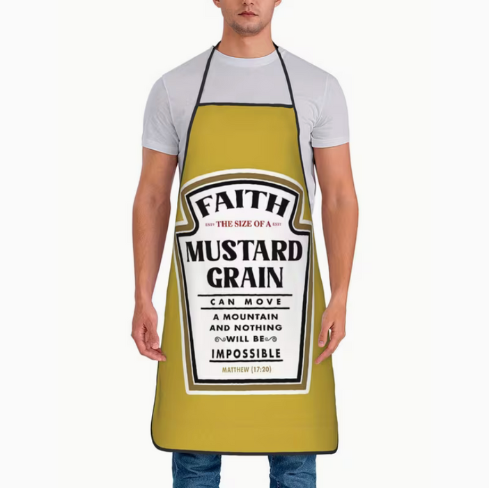 Förkläde Mustard (Faith the size of a mustard grain - om er tro är liten som ett senapskorn…)