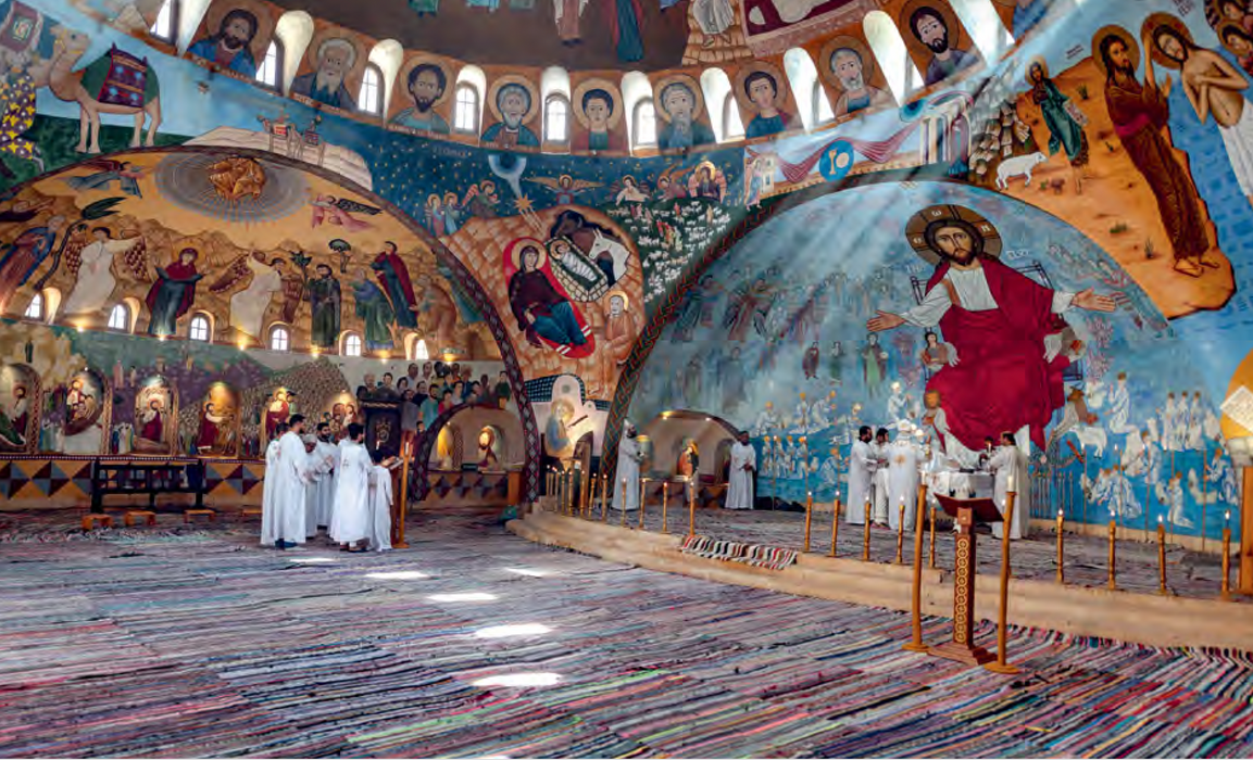 Nya Testamentet – Väggmålningar i Uppståndelsekyrkan i Anafora, Egypten