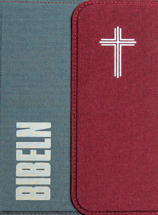 Bibel 2026, magnetlås, tumindex, grå/vinröd