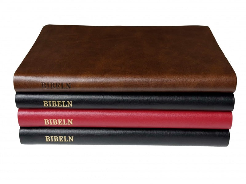 Bibel 2026, slim, skinn mjukband, svart (med apokryferna)