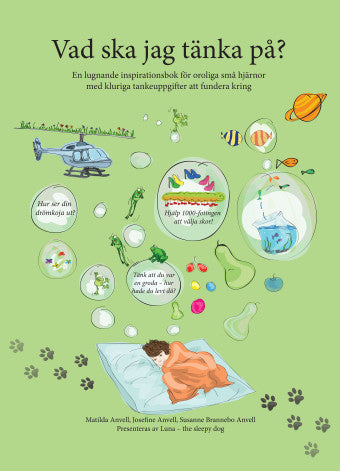 Vad ska jag tänka på? En lugnande inspirationsbok för oroliga små hjärnor med kluriga tankeuppgifter att fundera kring
